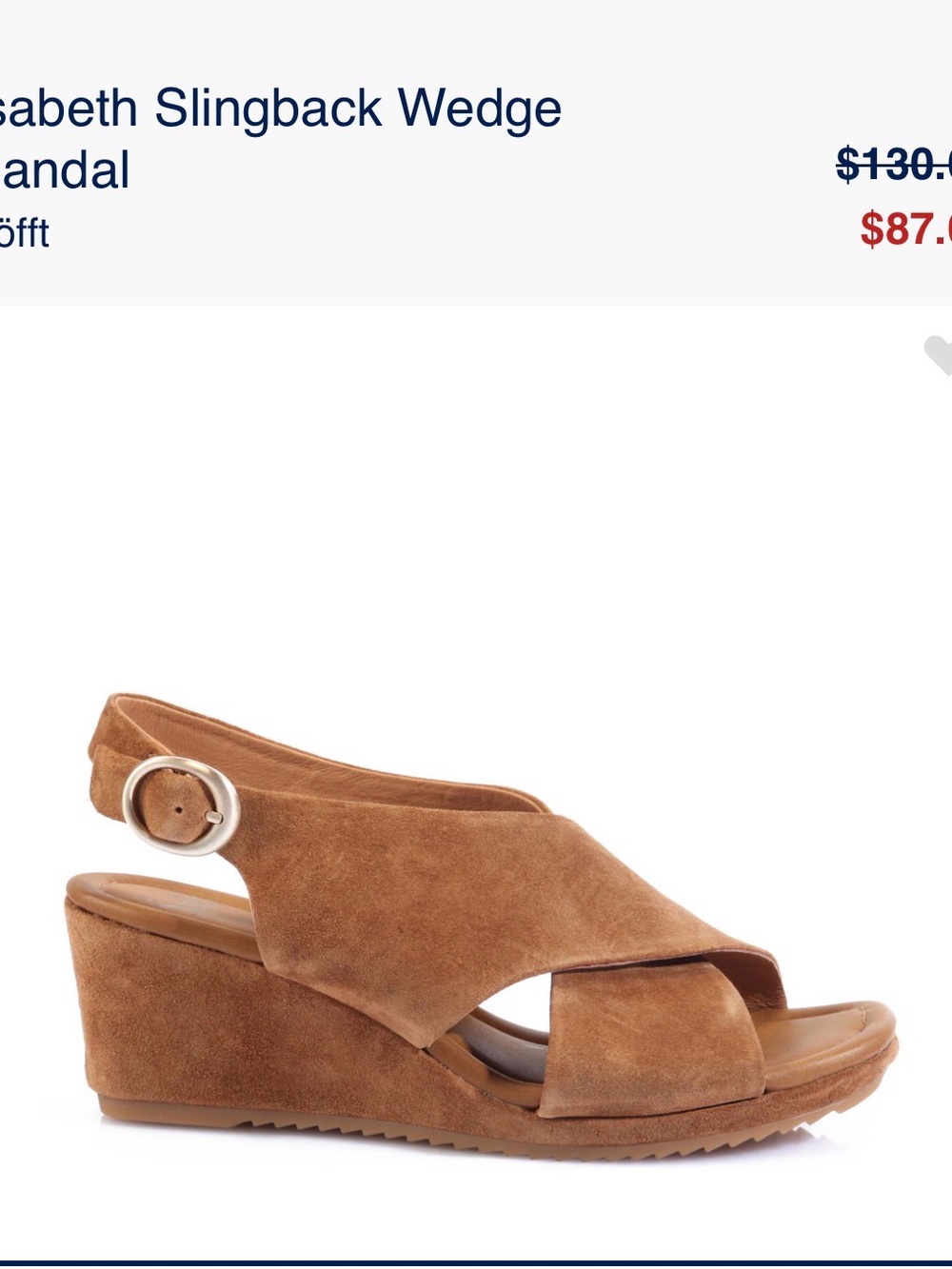 Sofft Women's Tan Suede Crossband Slingback Sandals